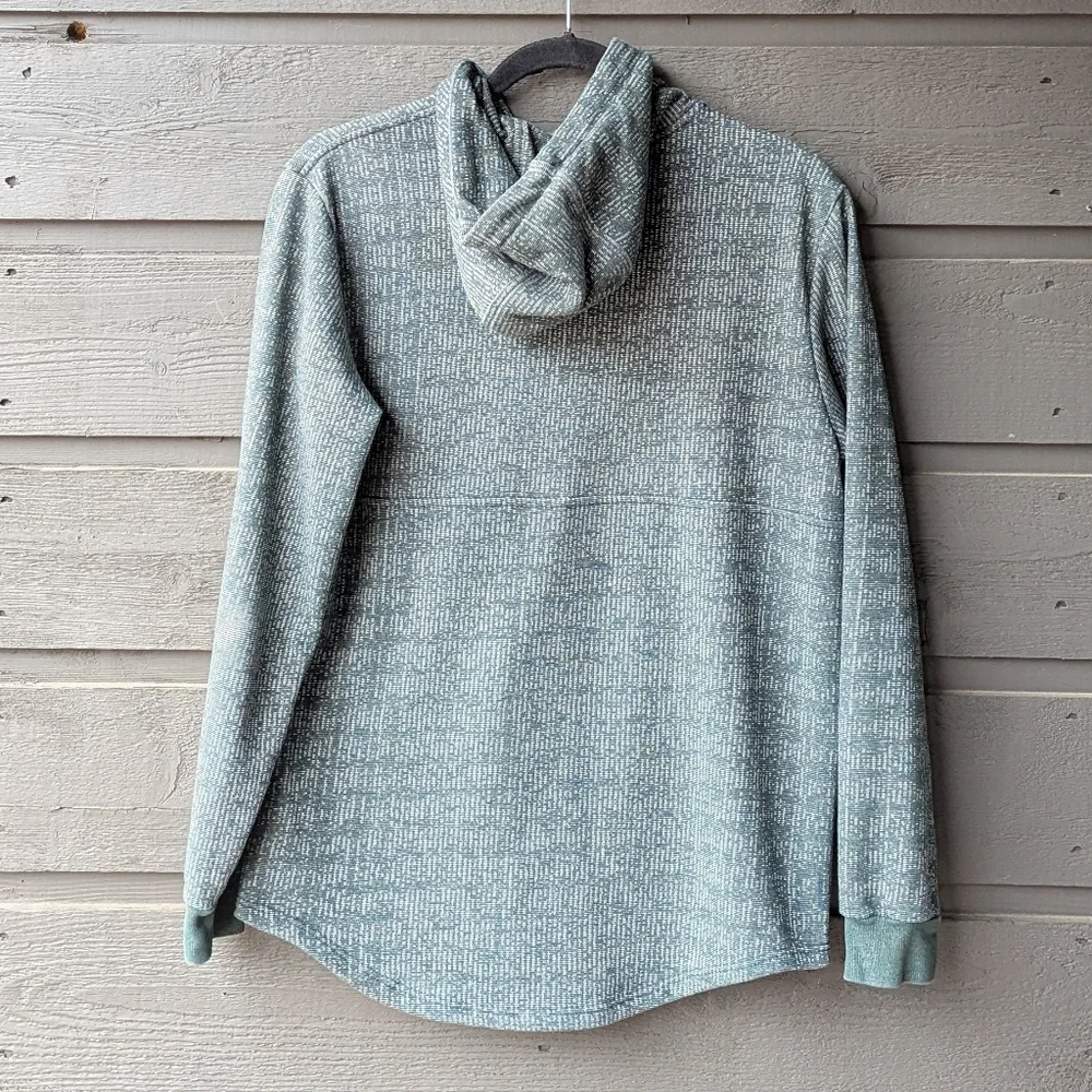 Muttonhead Green Long Sleeve Henley Hoodie Sweatshirt Size Small
